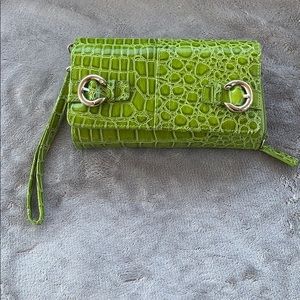 Lime green wristlet